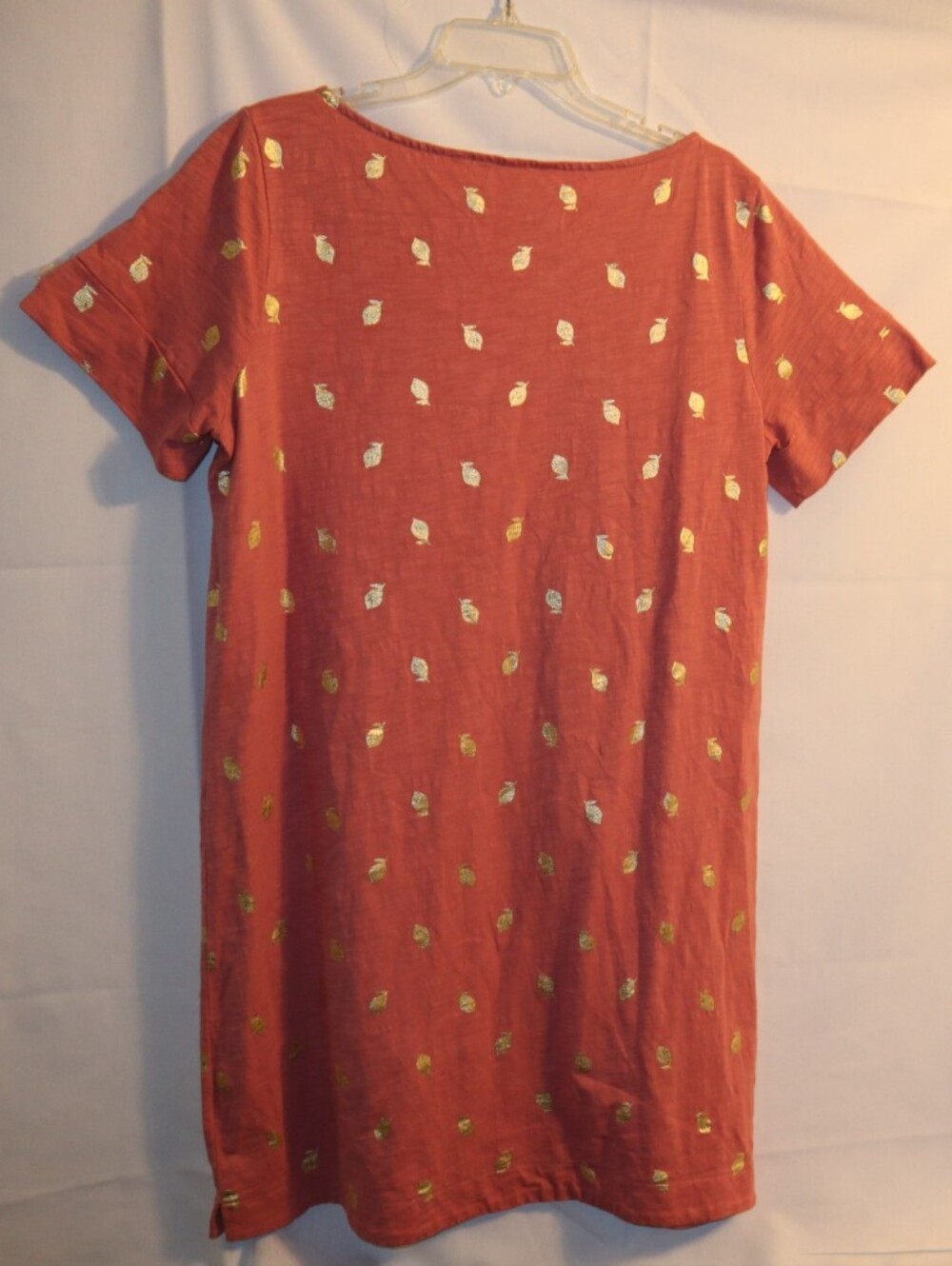 Boden Paulina Jersey Pineapple Shirt Dress coral pink color Size 14R - Picture 6 of 11
